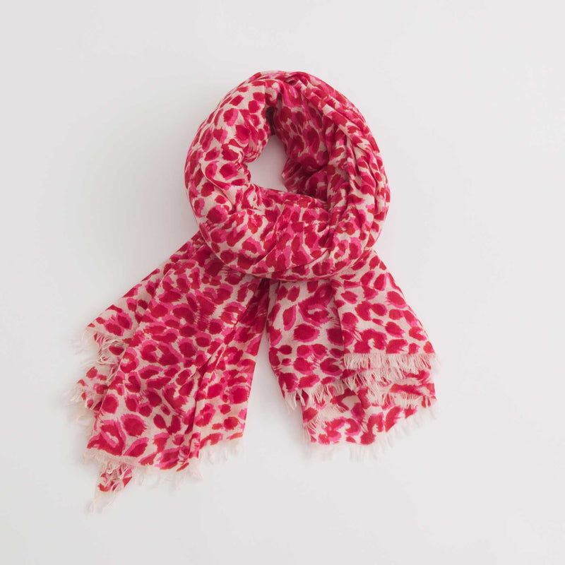 Cashmere Airy Scarf Cheetah