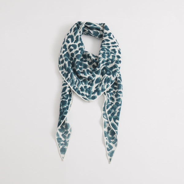 Kite Scarf Silk Cashmere Cheetah