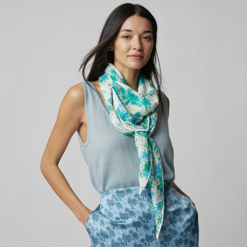 Kite Scarf Silk Cashmere Palm Spring