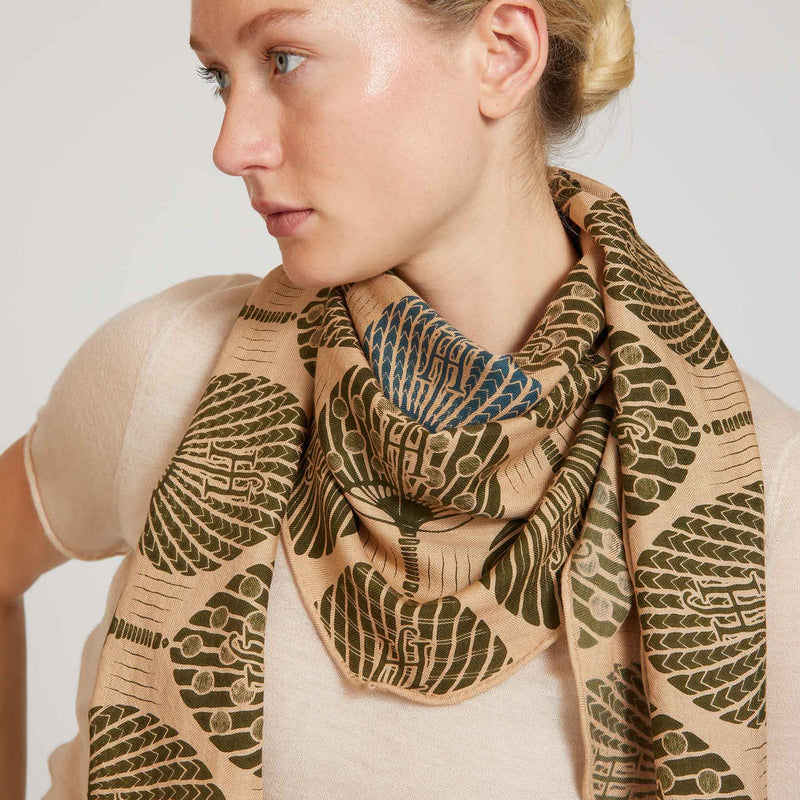 Kite Scarf Silk Cashmere Fan Affairs