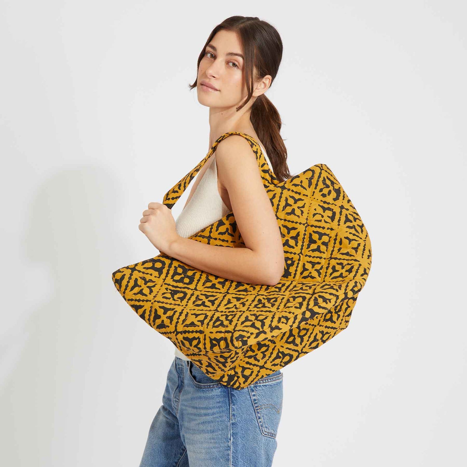 Big quilted bag on sale