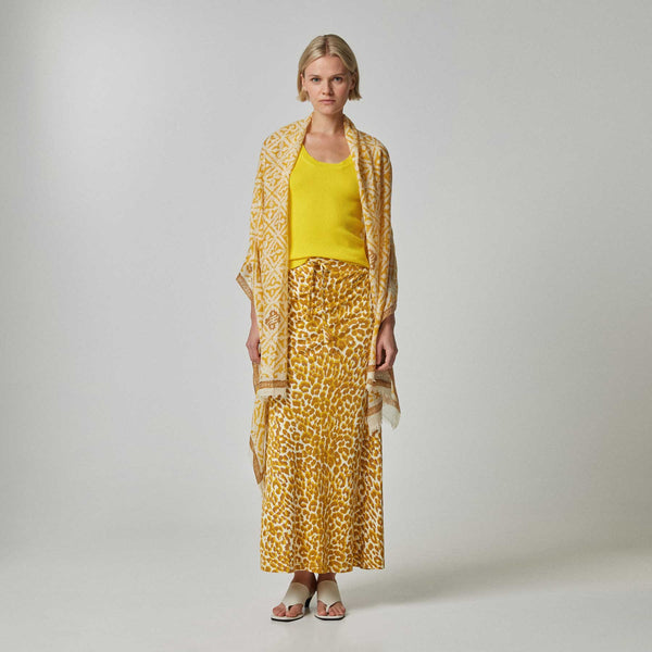 Skirt Spread Cheetah Silk Jersey